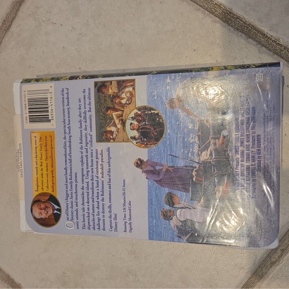 🟡🟡🟡Swiss Family Robinson (VHS, 1992) - Picture 3 of 3